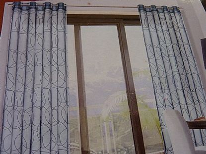 Moderní závěsy hotové s jemnou výšivkou FIR/8-16 140x250 +-3cm